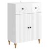 vidaXL Serv&iacute;rovac&iacute; skř&iacute;ň B&iacute;l&aacute; s vysok&yacute;m leskem 66 x 34,5 x 90 cm