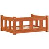 vidaXL Ps&iacute; postel Voskově hněd&aacute; 65,5 x 50 x 28 cm Masivn&iacute; borov&eacute; dřevo