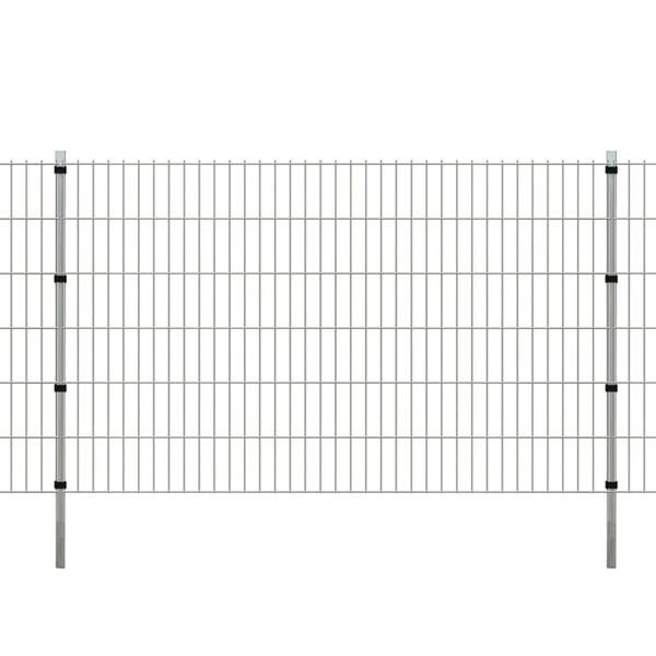 vidaXL Plotov&eacute; sloupky 10 ks stř&iacute;brn&eacute; 170 cm pozinkovan&aacute; ocel