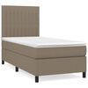 vidaXL Box spring postel s matrac&iacute; taupe 100 x 200 cm textil