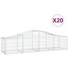 vidaXL Klenut&eacute; gabionov&eacute; ko&scaron;e 20 ks 200x50x40/60 cm pozinkovan&eacute; železo