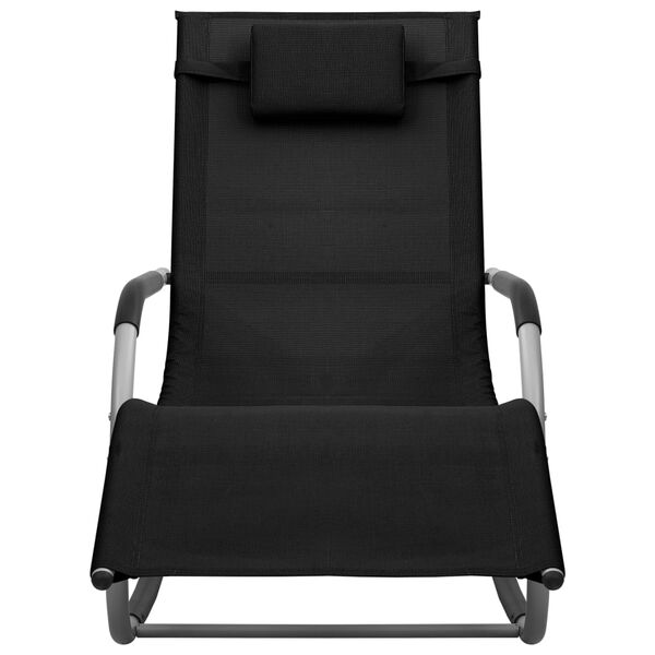 vidaXL Zahradní lehátka 2 ks textilen černé a šedé