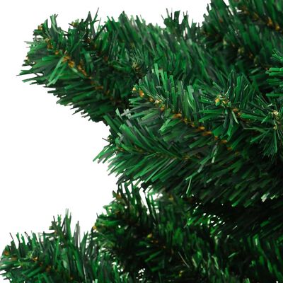 vidaXL Spirálový vánoční stromek s LED a stojanem zelený 180 cm PVC