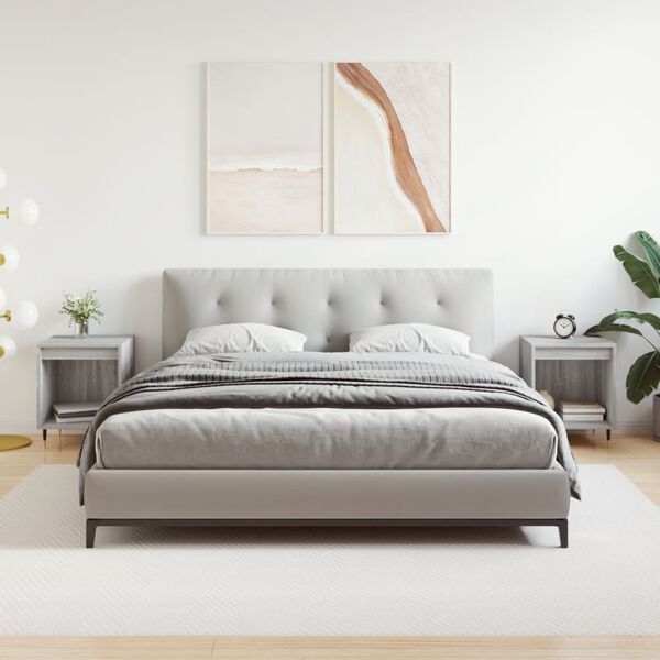 vidaXL Noční stolky 2 ks šedé sonoma 40 x 35 x 50 cm kompozitní dřevo