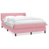 vidaXL Box spring postel s matrac&iacute; růžov&aacute; 140x210 cm samet