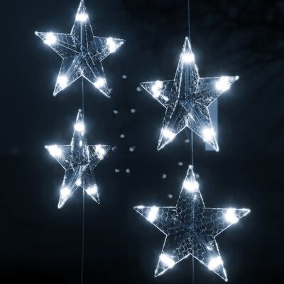 vidaXL Světelný závěs hvězdičky 500 LED studené bílé světlo 8 funkcí
