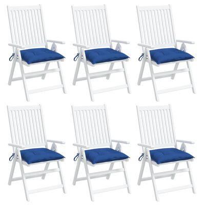 vidaXL Podušky na židli 6 ks modré 40 x 40 x 7 cm látka oxford