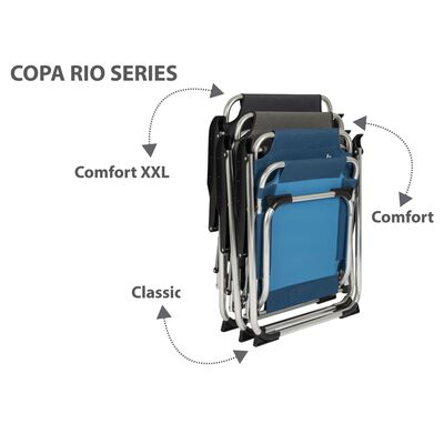 Bo-Camp Skládací kempingová židle Copa Rio Classic šedá