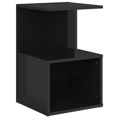 vidaXL Noční stolek černý s vysokým leskem 35 x 35 x 55 cm dřevotříska