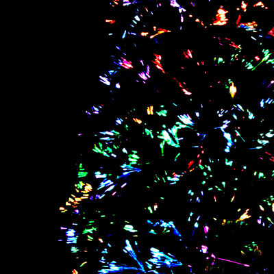 vidaXL Umělý vánoční stromek se stojanem zelený 180 cm optické vlákno