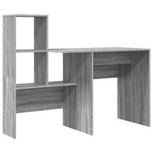 vidaXL Stůl &Scaron;ed&aacute; Sonoma Kompozitn&iacute; dřevo 131,5 x 50 x 106,5 cm