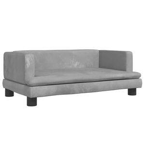 vidaXL Pel&iacute;&scaron;ek pro psy světle &scaron;ed&yacute; 80 x 45 x 30 cm samet