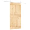 vidaXL Posuvn&eacute; dveře Př&iacute;rodn&iacute; a b&iacute;l&aacute; 100 x 210 cm Masivn&iacute; borov&eacute; dřevo