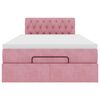 vidaXL Osmansk&yacute; postel s matrac&iacute; růžov&aacute; 120x190 cm samet