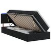vidaXL LED postel s &uacute;ložn&yacute;m prostorem a matrac&iacute; Čern&aacute; 100 x 200 cm