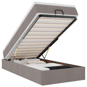 vidaXL Osmansk&yacute; r&aacute;m postele s matrac&iacute; taupe 90x190cm textil