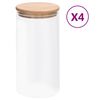 vidaXL Skleněn&eacute; d&oacute;zy s bambusov&yacute;m v&iacute;čkem 4 ks 1200 ml