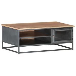 vidaXL Konferenčn&iacute; stolek &scaron;ed&yacute; 90 x 50 x 35 cm masivn&iacute; ak&aacute;ciov&eacute; dřevo
