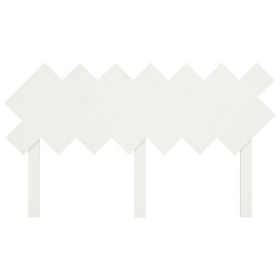 vidaXL Čelo postele bílé 151,5 x 3 x 81 cm masivní borovice
