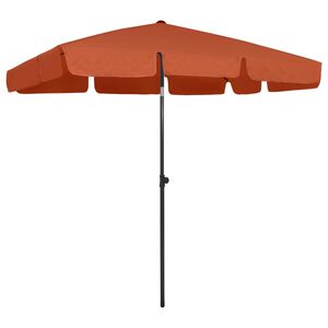 vidaXL Pl&aacute;žov&yacute; slunečn&iacute;k terakotov&yacute; 200 x 125 cm