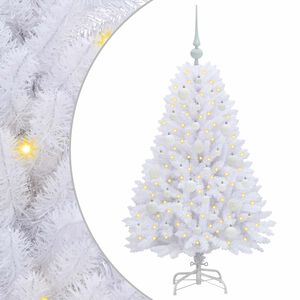 vidaXL Uměl&yacute; Skl&aacute;dac&iacute; V&aacute;nočn&iacute; Strom B&iacute;l&aacute; 120 cm PVC a ocel