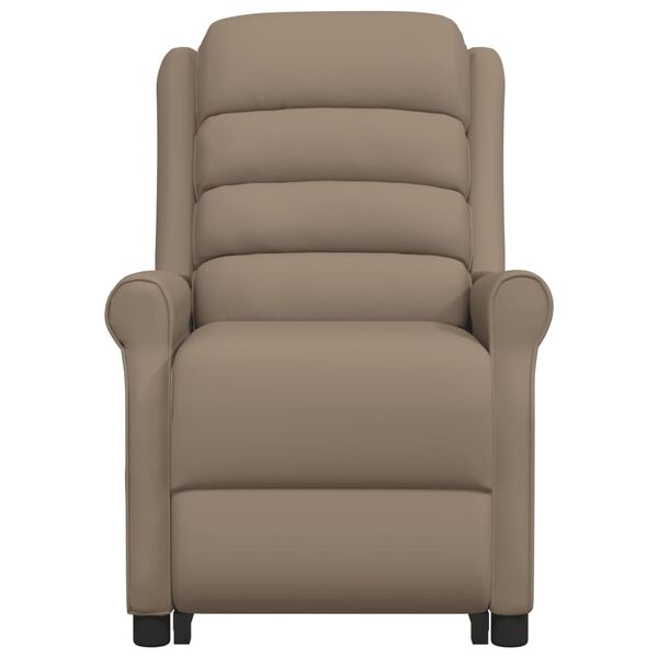 vidaXL Zvedací masážní křeslo cappuccino umělá kůže