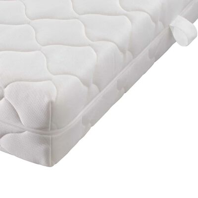 vidaXL Denní postel s matrací bílá kov 90 x 200 cm