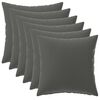 vidaXL Povlak na pol&scaron;t&aacute;ř 6 pcs HEERLEN Antracitov&aacute; 40 x 40 cm