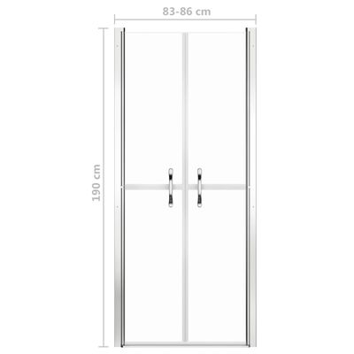 vidaXL Sprchové dveře čiré ESG 86 x 190 cm