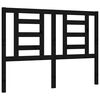 vidaXL Rám postele s čelem černý Double masivní dřevo