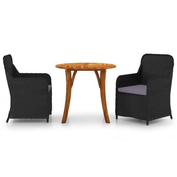 vidaXL 3d&iacute;ln&yacute; zahradn&iacute; j&iacute;deln&iacute; set čern&yacute;