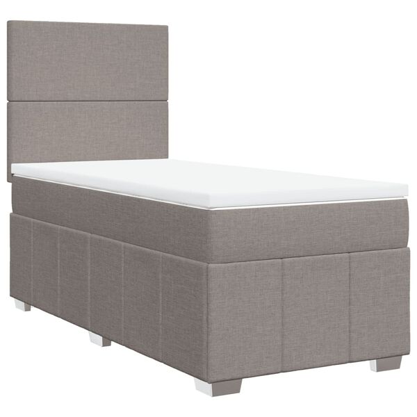 vidaXL Box spring postel s matrac&iacute; taupe 90x190 cm textil