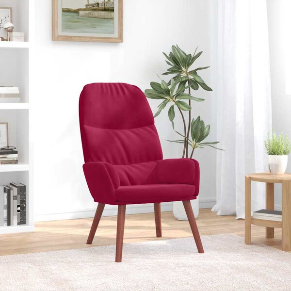 vidaXL Relaxačn&iacute; křeslo v&iacute;nov&eacute; samet