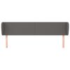 vidaXL Čelo postele typu u&scaron;&aacute;k &scaron;ed&aacute; 163x23x78/88 cm uměl&aacute; kůže