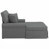 vidaXL Lounge chaise s vol&aacute;nem Tmavě &scaron;ed&aacute; 91 x 157 x 91 cm textil