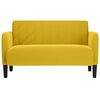 vidaXL Loveseat Sofa Žluť 109 cm samet