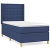 vidaXL Box spring postel s matrac&iacute; modr&aacute; 90x200 cm textil