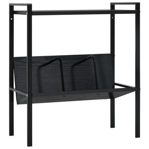 vidaXL Knihovna se 2 policemi čern&aacute; 52 x 28 x 59 cm kompozitn&iacute; dřevo