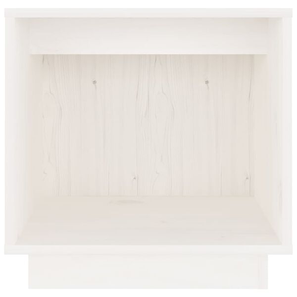 vidaXL Noční stolek bílý 40 x 30 x 40 cm masivní borové dřevo