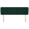 vidaXL Čelo postele typu u&scaron;&aacute;k tmavě zelen&eacute; 147x23x78/88 cm samet