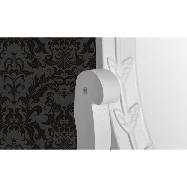 vidaXL Toaletní stolek s oválným sklopným zrcadlem MDF