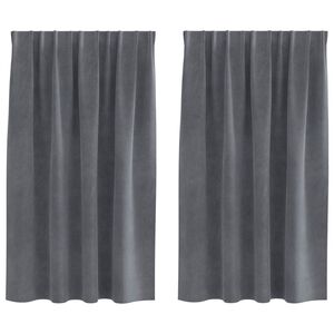 vidaXL Zatemňovac&iacute; z&aacute;věsy 2 pcs Světle &scaron;ed&aacute; 140 x 140 cm samet