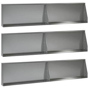 vidaXL Opěrn&aacute; zeď 6 ks 100 x 12 x 30 cm Pozinkovan&aacute; ocel Stř&iacute;brn&aacute;