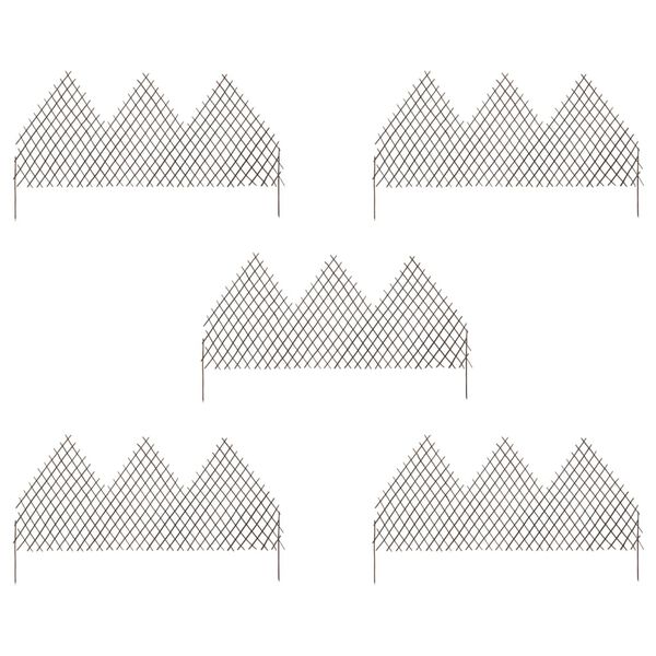 vidaXL Zahradn&iacute; trel&aacute;žov&eacute; ploty 5 ks 170 x 105 cm vrba