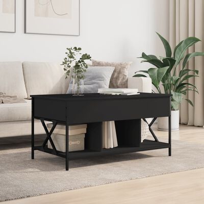 vidaXL Konferenční stolek černý 100x55x50 cm kompozitní dřevo a kov