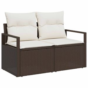 vidaXL Zahradní sofa s polštářem 120 x 62 x 69 cm polyratan