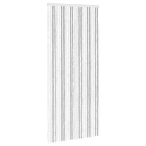 vidaXL Z&aacute;clona proti hmyzu Chenille Světle &scaron;ed&aacute; a b&iacute;l&aacute; 100 x 230 cm