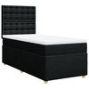 vidaXL Box spring postel s matrac&iacute; čern&aacute; 90x190 cm textil