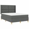 vidaXL Postel s boxspringem s LED p&aacute;sky &Scaron;ed&aacute; 160 x 200 cm textil