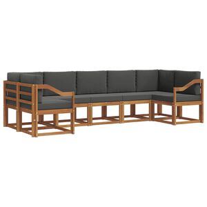 vidaXL Venkovn&iacute; pohovkov&aacute; souprava 7 pcs Přirozen&aacute; a Anthracitov&aacute;